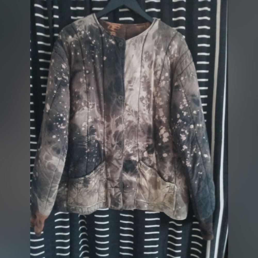 Hand Dyed Splatter Quilted Jacket